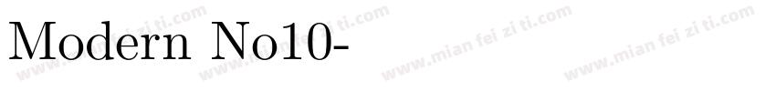 Modern No10字体转换